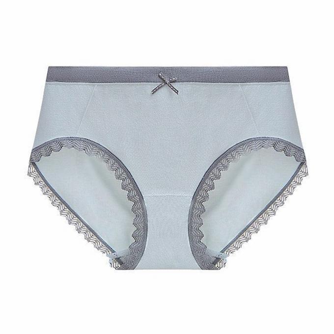 도매 속옷 팬티는 여성 이음새가 없는 중간 허리 면 속옷 여성을 위한 비키니 팬티를 끈으로 묶습니다